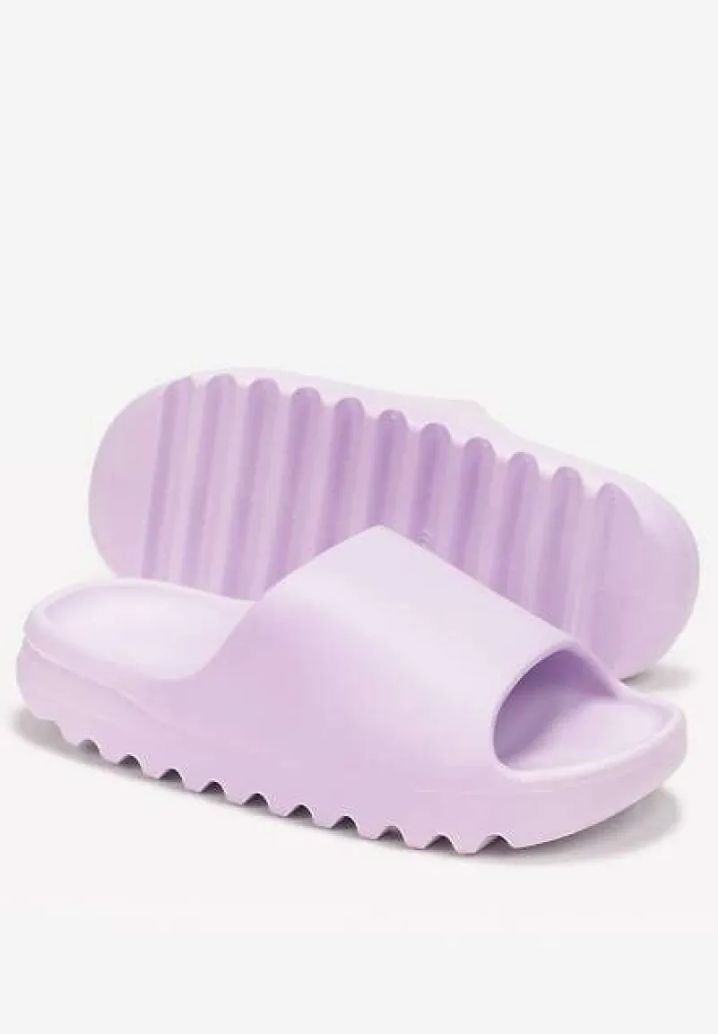 Fioletowe Klapki z Pianki z Odkrytym Noskiem Birea