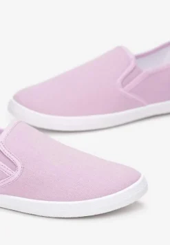 Fioletowe Materiałowe Tenisówki na Elastycznej Podeszwie Aishani