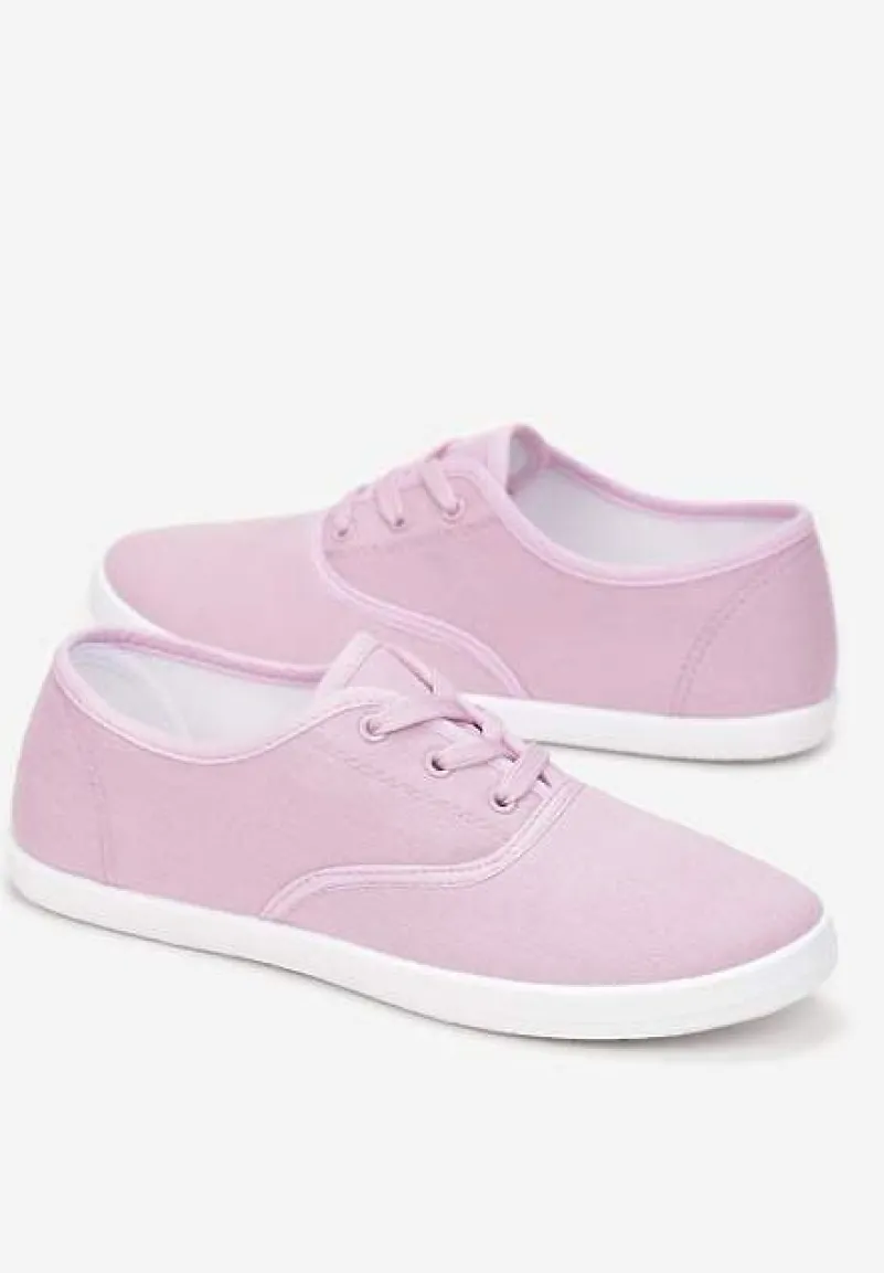 Fioletowe Sznurowane Tenisówki Przed Kostkę Jennessa