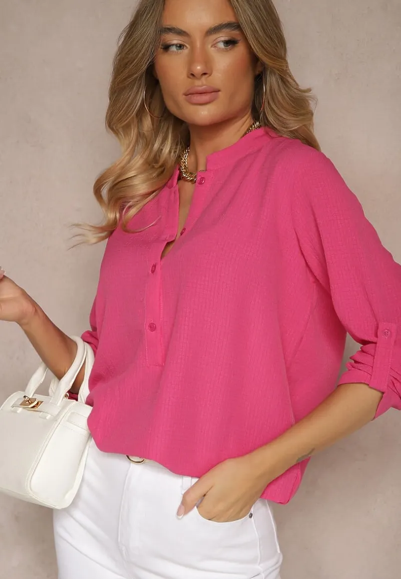 Fuksjowa Koszula z Regulacją przy Rękawach Ilanelis