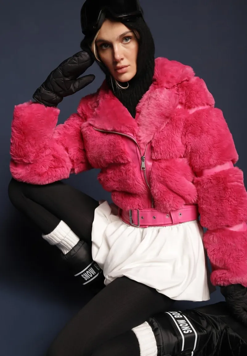 Fuksjowa Kurtka z Futerkiem Shetty