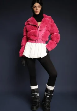 Fuksjowa Kurtka z Futerkiem Shetty