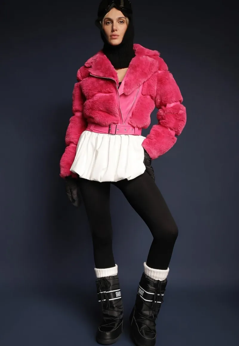 Fuksjowa Kurtka z Futerkiem Shetty