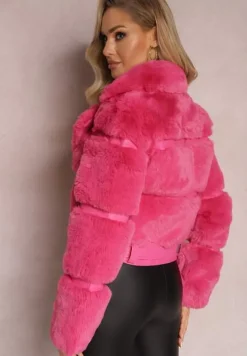 Fuksjowa Kurtka z Futerkiem Shetty