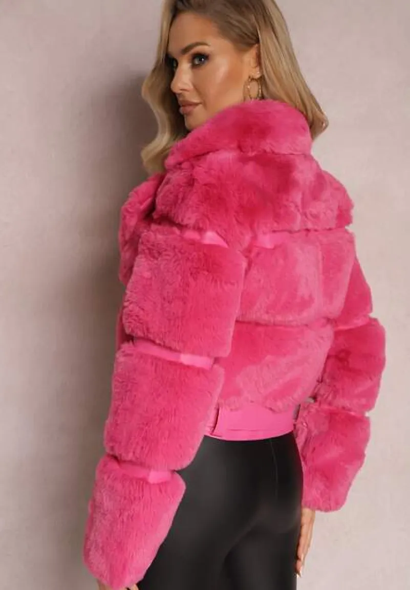 Fuksjowa Kurtka z Futerkiem Shetty