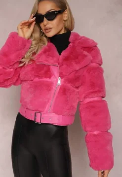 Fuksjowa Kurtka z Futerkiem Shetty