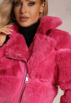 Fuksjowa Kurtka z Futerkiem Shetty