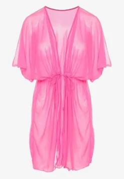 Fuksjowa Siateczkowa Narzutka Plażowa z Wiązaniem Sadeoliae