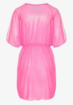 Fuksjowa Siateczkowa Narzutka Plażowa z Wiązaniem Sadeoliae