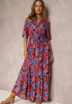 Fuksjowa Sukienka z Wiskozy Lylian