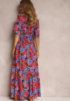 Fuksjowa Sukienka z Wiskozy Lylian