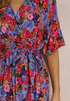 Fuksjowa Sukienka z Wiskozy Lylian