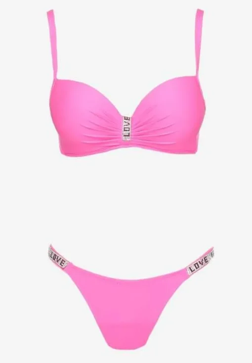 Fuksjowe Bikini z Cyrkoniami i Regulowanymi Ramiączkami Tloen