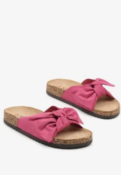 Fuksjowe Klapki z Ozdobną Kokardą Melanoriela