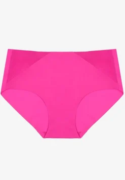 Fuksjowe Majtki Figi High Waist z Bezszwowym Wykończeniem Kolaniris