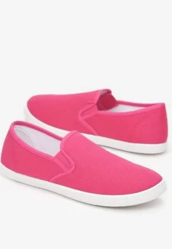 Fuksjowe Materiałowe Tenisówki na Elastycznej Podeszwie Aishani