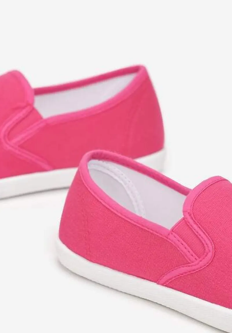 Fuksjowe Materiałowe Tenisówki na Elastycznej Podeszwie Aishani