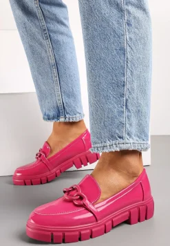 Fuksjowe Mokasyny ze Skórzaną Wkładką Iphiasne