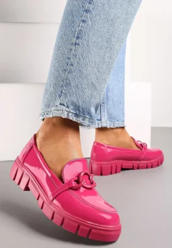 Fuksjowe Mokasyny ze Skórzaną Wkładką Iphiasne