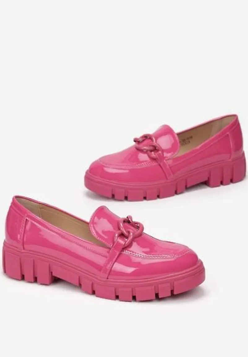 Fuksjowe Mokasyny ze Skórzaną Wkładką Iphiasne