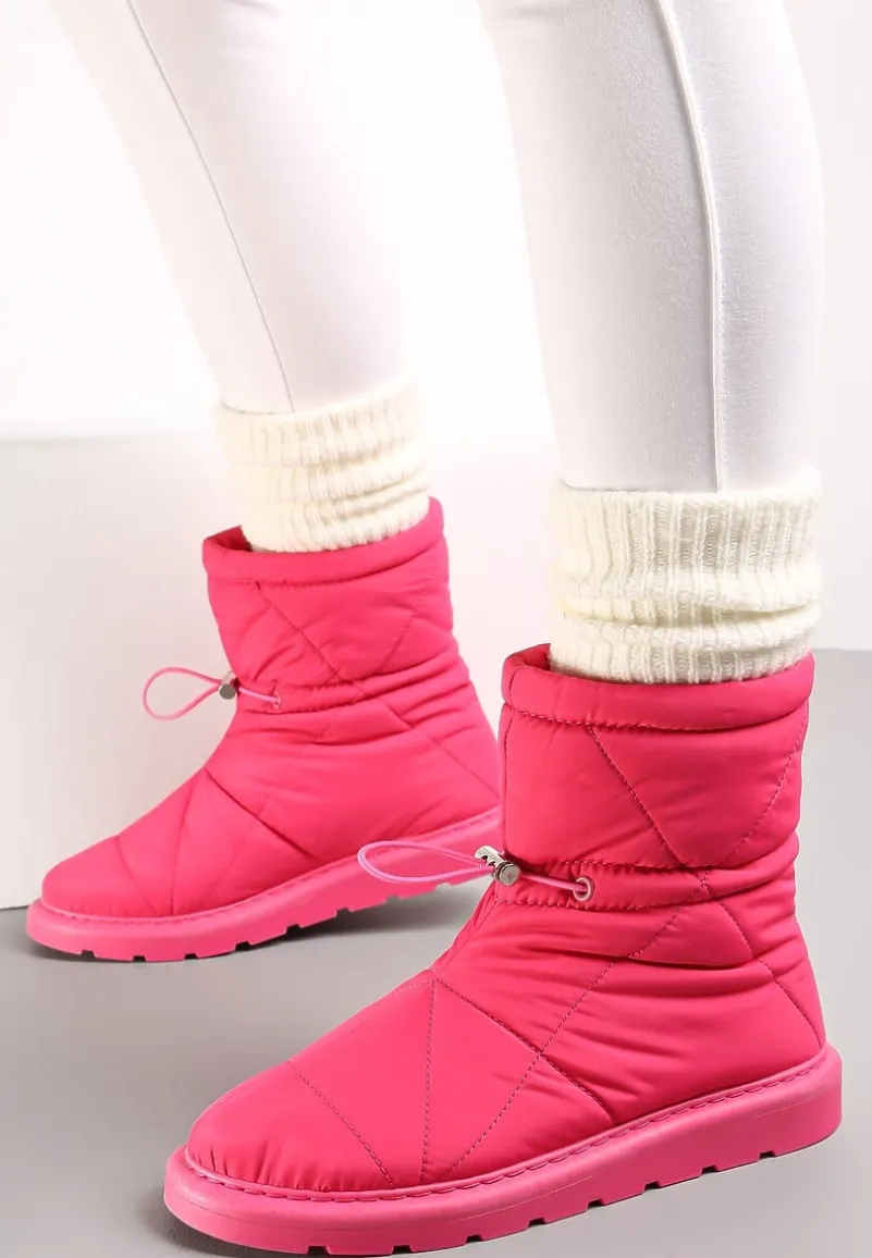 Fuksjowe Śniegowce Pikowane ze Ściągaczem Eraris