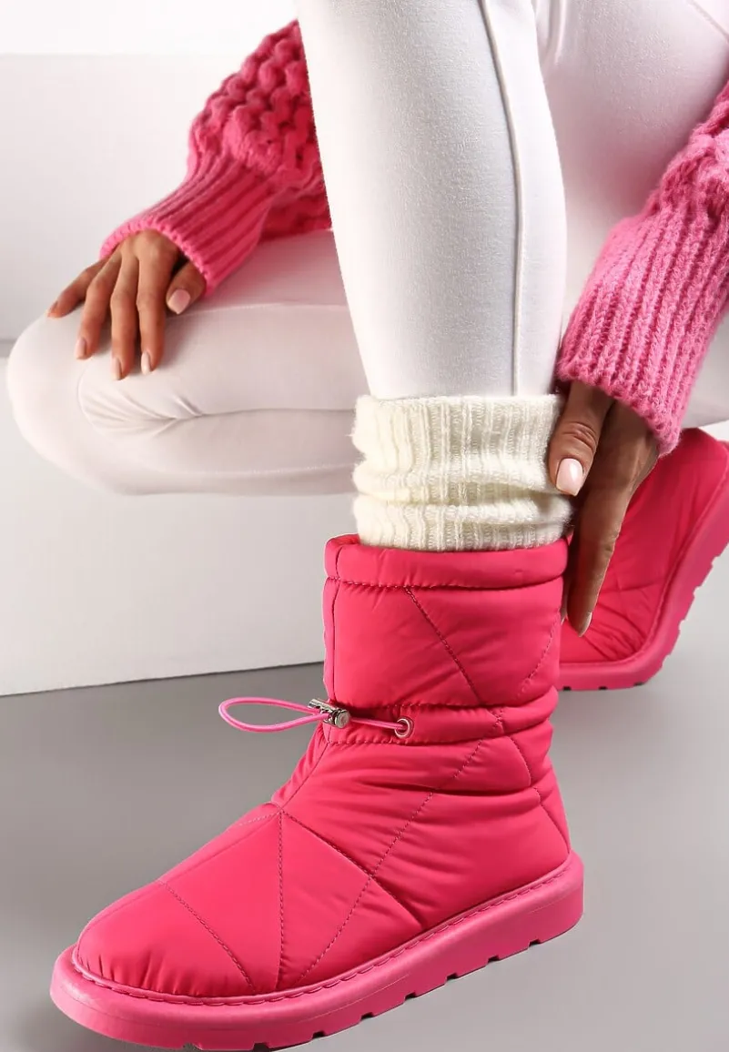 Fuksjowe Śniegowce Pikowane ze Ściągaczem Eraris