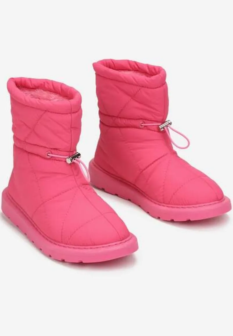 Fuksjowe Śniegowce Pikowane ze Ściągaczem Eraris