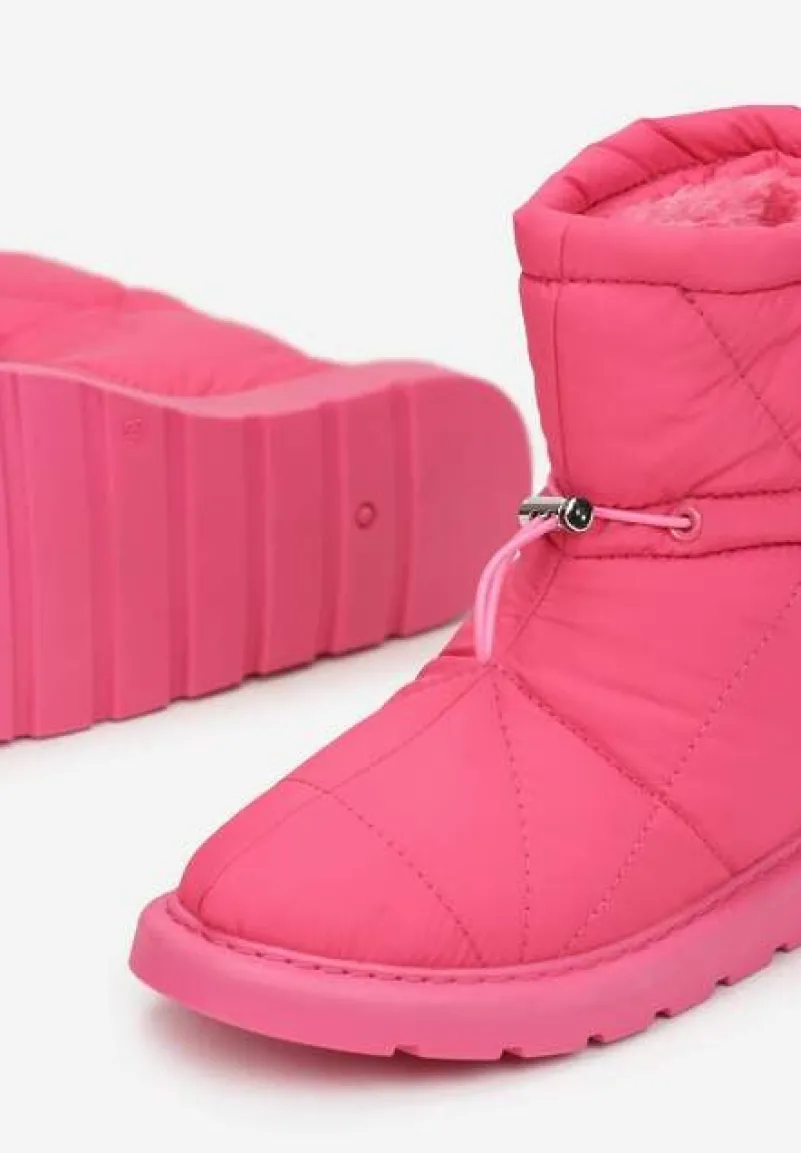 Fuksjowe Śniegowce Pikowane ze Ściągaczem Eraris