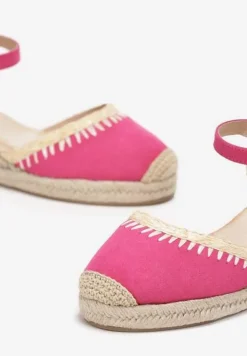 Fuksjowe Sandały na Koturnie z Plecionki z Juty Arminus