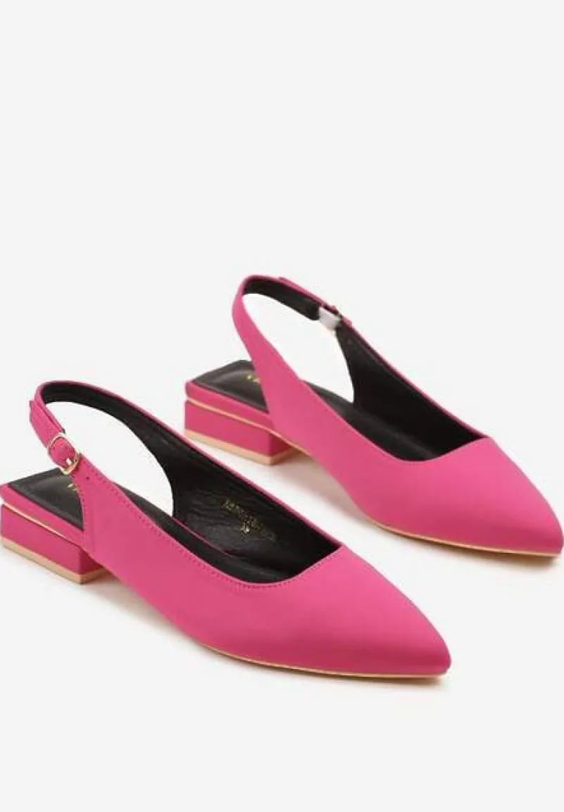 Fuksjowe Sandały Vices bez Pięty Zapinane przy Kostce Elajane