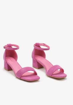 Fuksjowe Sandały z Ekozamszu na Klasycznym Słupku Effiba