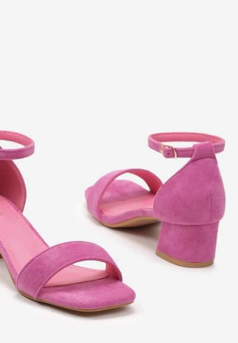 Fuksjowe Sandały z Ekozamszu na Klasycznym Słupku Effiba