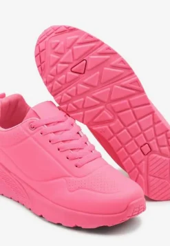 Fuksjowe Sneakersy z Tłoczoną Cholewką Ulithrena