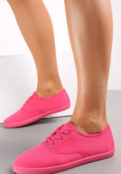 Fuksjowe Sznurowane Tenisówki Przed Kostkę Calapse