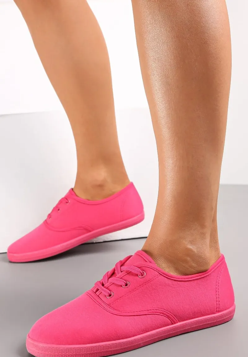 Fuksjowe Sznurowane Tenisówki Przed Kostkę Calapse