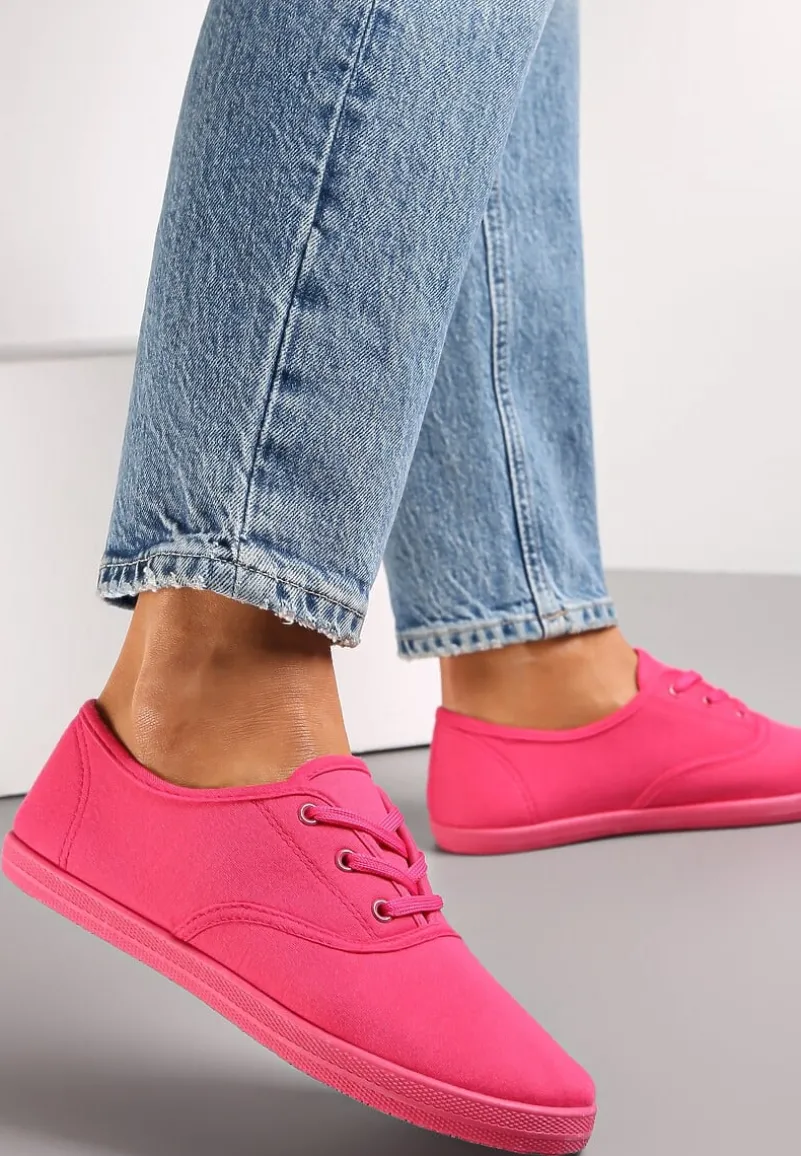 Fuksjowe Sznurowane Tenisówki Przed Kostkę Calapse