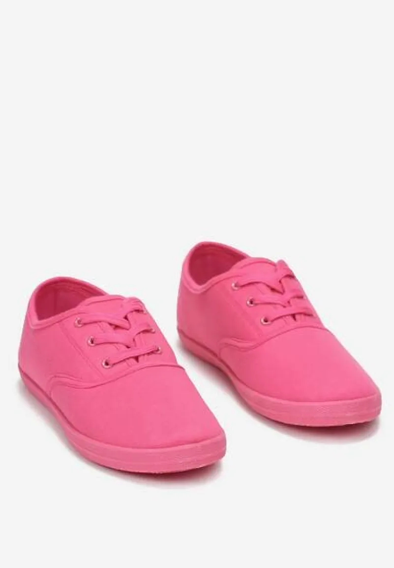 Fuksjowe Sznurowane Tenisówki Przed Kostkę Calapse