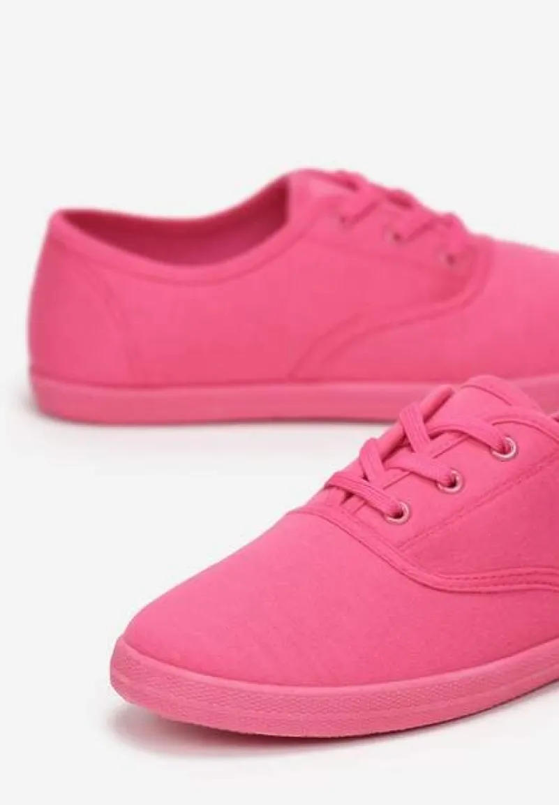 Fuksjowe Sznurowane Tenisówki Przed Kostkę Calapse