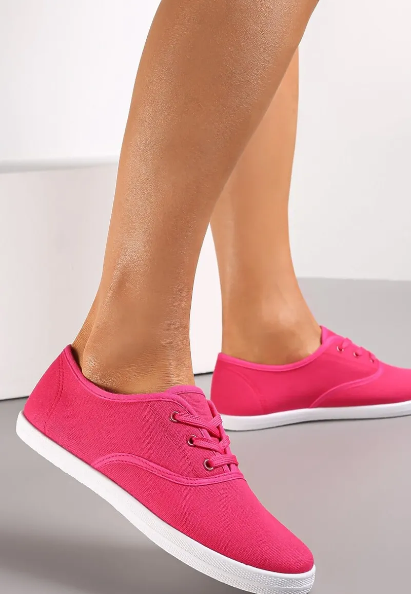 Fuksjowe Sznurowane Tenisówki Przed Kostkę Jennessa