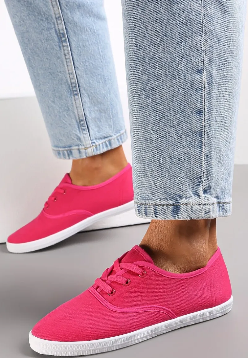 Fuksjowe Sznurowane Tenisówki Przed Kostkę Jennessa