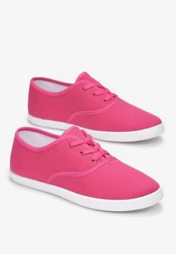 Fuksjowe Sznurowane Tenisówki Przed Kostkę Jennessa