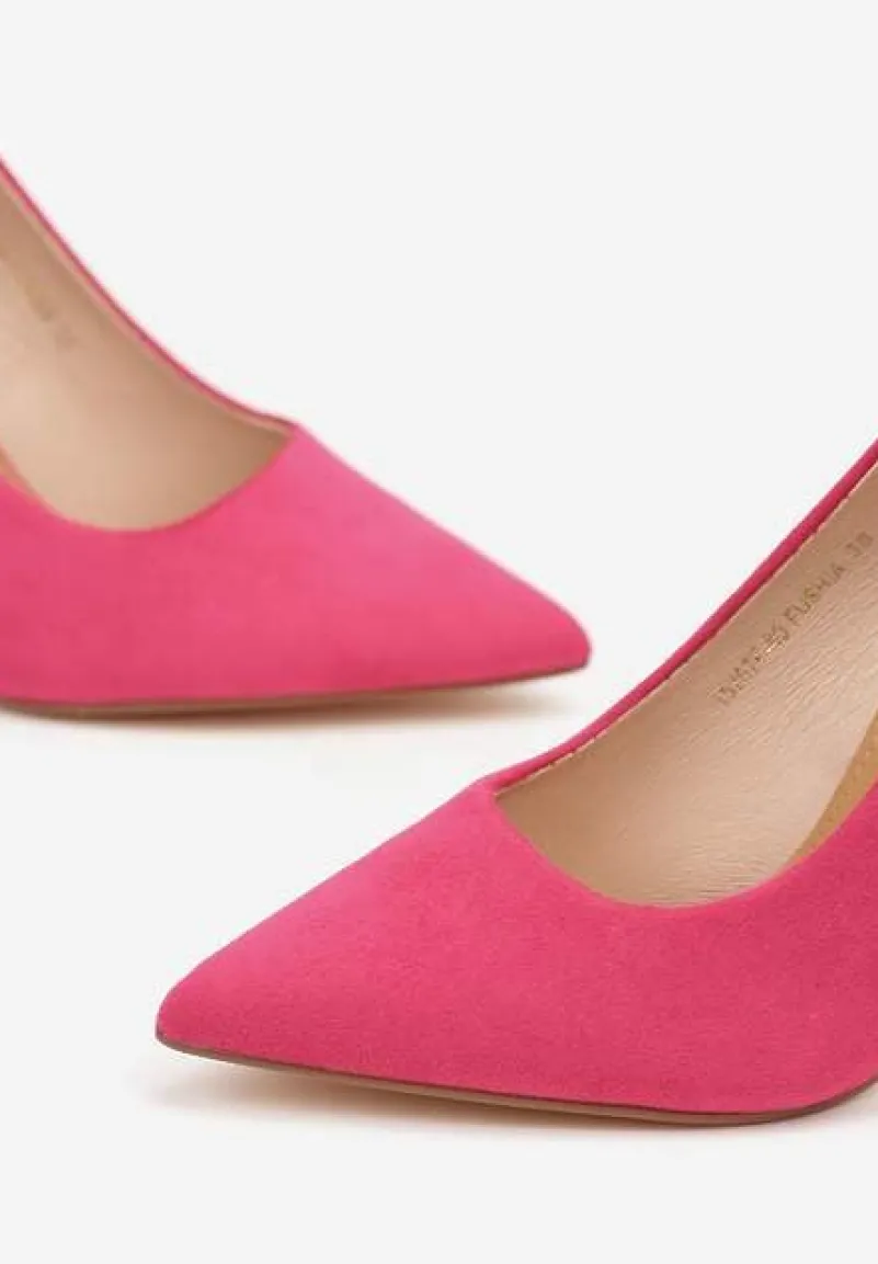 Fuksjowe Szpilki Vices ze Skórzaną Wkładką w Klasycznym Stylu Vennael