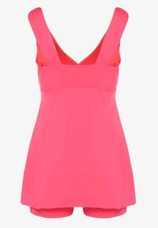 Fuksjowe Tankini Bandeau Dwuczęściowe z Długim Topem i Szortami Marivona