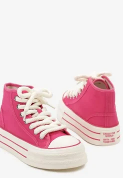 Fuksjowe Trampki na Platformie za Kostkę z Grubymi Sznurowadłami Effime