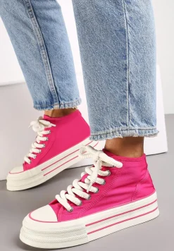 Fuksjowe Trampki za Kostkę na Grubej Podeszwie Lisei