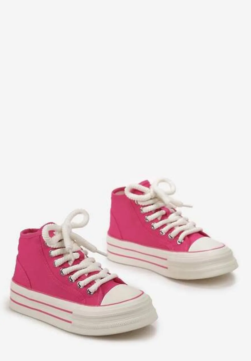 Fuksjowe Trampki za Kostkę na Grubej Podeszwie Lisei