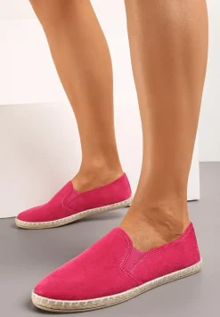 Fuksjowe Wsuwane Tenisówki Espadryle z Plecioną Podeszwą Elladia