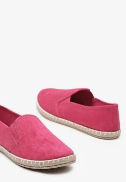 Fuksjowe Wsuwane Tenisówki Espadryle z Plecioną Podeszwą Elladia