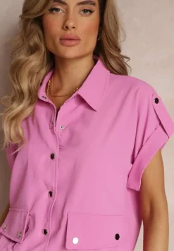 Fuksjowy 2-częściowy Komplet z Bluzką i Spodniami Ezrala