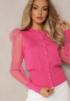 Fuksjowy Kardigan Bluzka Roseanna